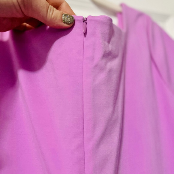 NORDSTROM Cap Sleeve MIDI Empire Waist Sheath Square Neck PINK PEONY SZ 12 NEW! - Picture 7 of 15